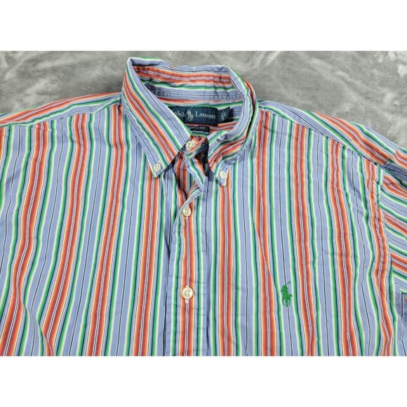 Lauren Ralph Lauren Other - Ralph Lauren Button Down Shirt Large Long Sleeve Rainbow Striped Classic Fit